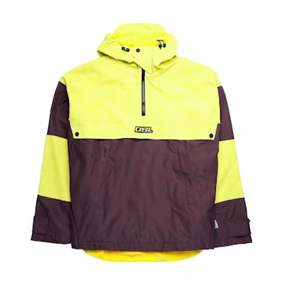 Diesel Brown Oversized Logo Patch Hooded Jacket with Panel Design A030000AEAF61K