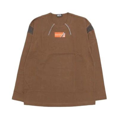 Diesel Brown Solid Crewneck Pullover Long Sleeve Sweatshirt A085690NFAE
