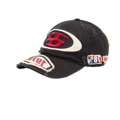 DIESEL C-Braff Distressed Cotton Baseball Cap Black A151030QKAA
