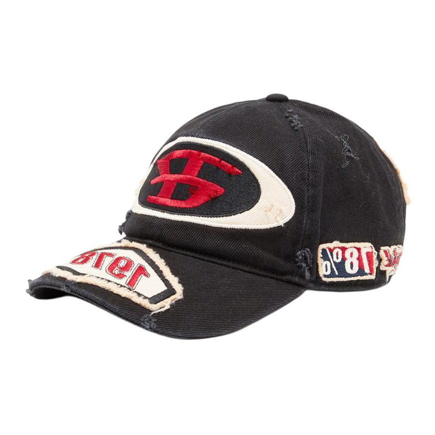 Order Topi Baseball Katun Distressed DIESEL C-Braff Warna Hitam A151030QKAA