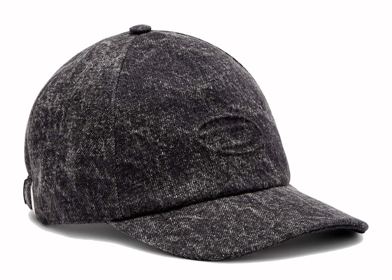 Diesel C-Spalm Baseball Cap in Washed Denim Black