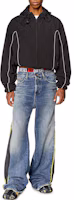 Lookbook Hoodie Jaket Diesel Coated dengan Zipper - Hitam A106740KJAE
