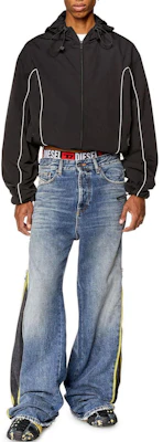 Diesel Coated Zipper Hoodie Jacket - Black A106740KJAE Lookbook Diesel Coated Zipper Hoodie Jacket - Black A106740KJAE