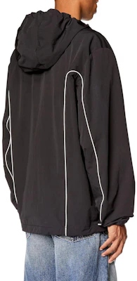 Diesel Coated Zipper Hoodie Jacket - Black A106740KJAE Purchase Diesel Coated Zipper Hoodie Jacket - Black A106740KJAE