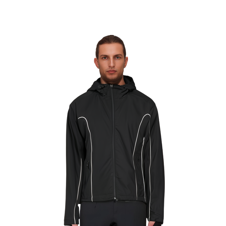 Sizing Diesel Coated Zipper Hoodie Jacket - Black A106740KJAE