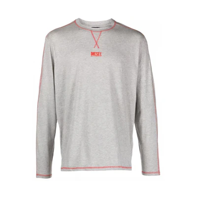 Diesel Colorblock Embroidered Crewneck Sweatshirt Gray A096360QGAJ