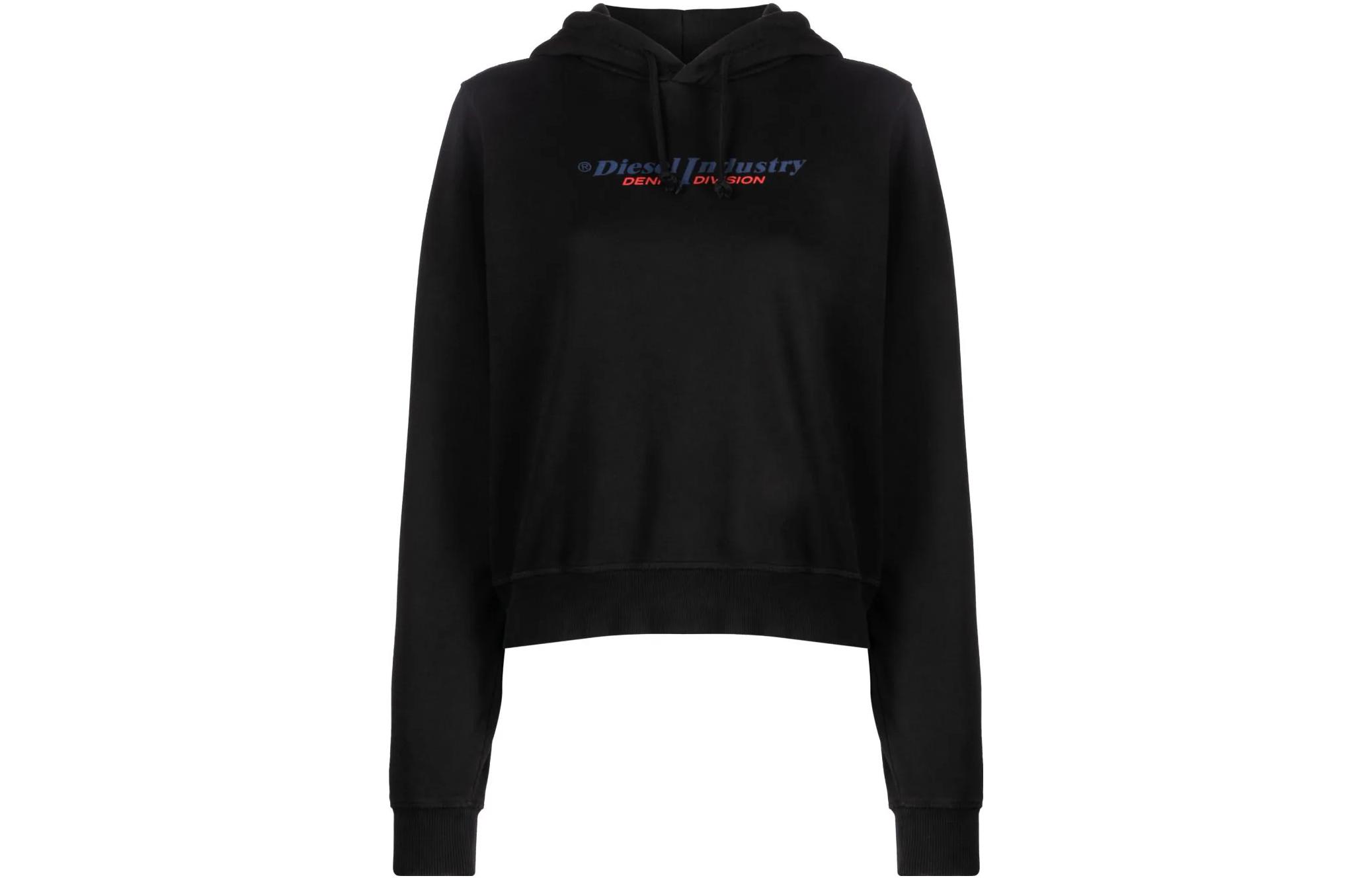 Diesel Colorblock Logo Print Hoodie - Black A050950HERE