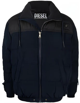 Diesel 拼色寬鬆版拉鍊羽絨外套 藍色 A030290TCAF86V Buy Diesel 拼色寬鬆版拉鍊羽絨外套 藍色 A030290TCAF86V