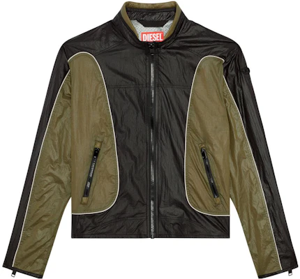 Diesel 拼接撞色拉鍊立領寬鬆飛行夾克 A106750HJAD-5AF Buy Diesel 拼接撞色拉鍊立領寬鬆飛行夾克 A106750HJAD-5AF