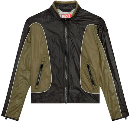 Diesel 拼接撞色拉鍊立領寬鬆飛行夾克 A106750HJAD-5AF Order Diesel 拼接撞色拉鍊立領寬鬆飛行夾克 A106750HJAD-5AF