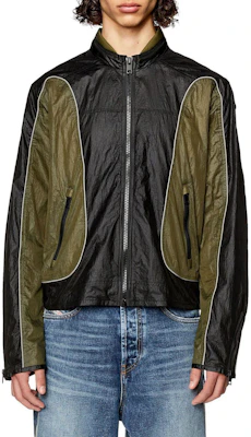 Diesel 拼接撞色拉鍊立領寬鬆飛行夾克 A106750HJAD-5AF Purchase Diesel 拼接撞色拉鍊立領寬鬆飛行夾克 A106750HJAD-5AF