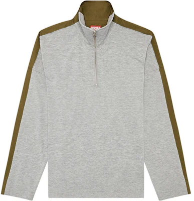 Diesel Colorblock Zip-Up Sweatshirt Gray/Green A106190KJAN-5AF Buy Diesel Colorblock Zip-Up Sweatshirt Gray/Green A106190KJAN-5AF