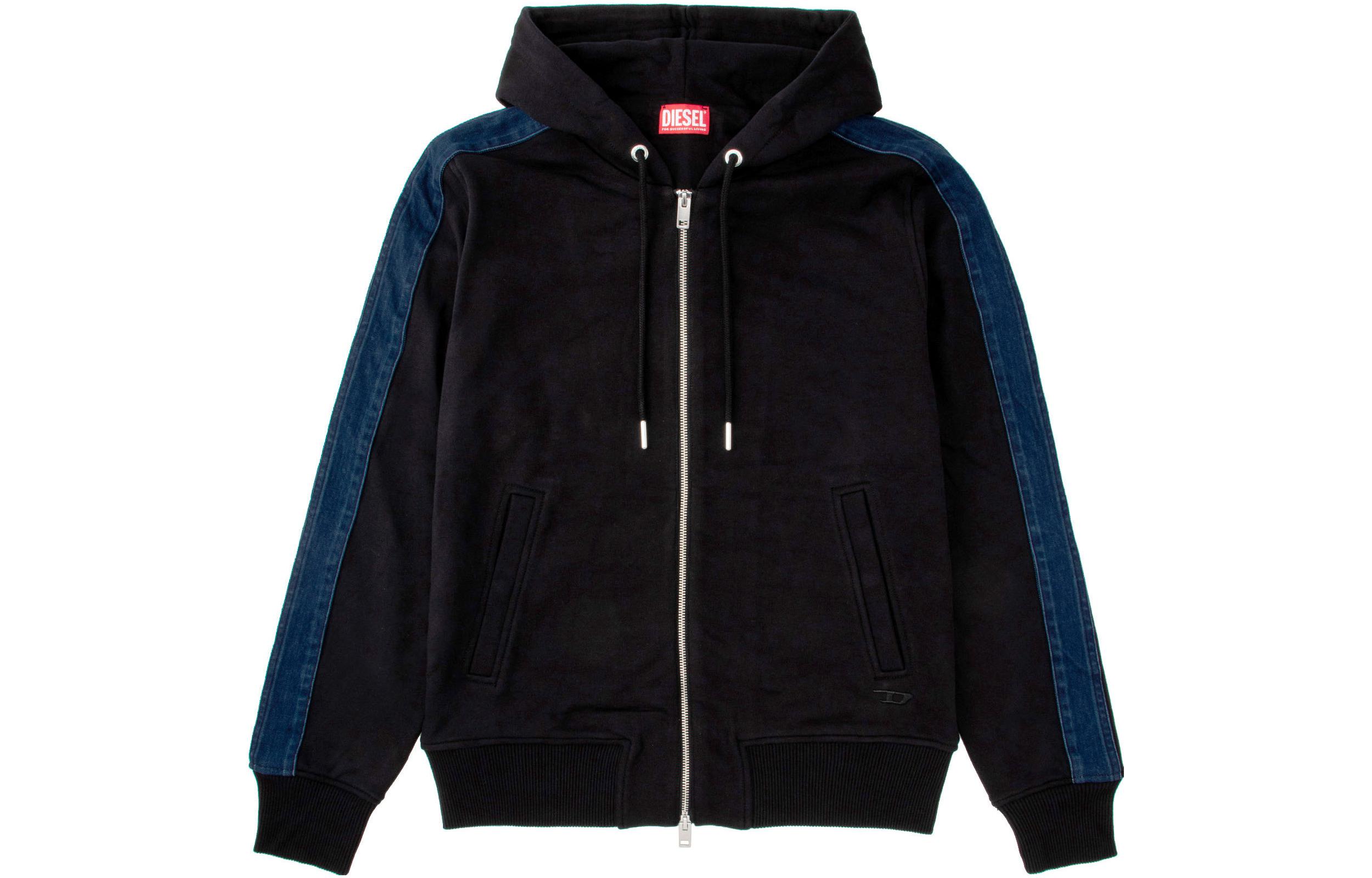 Diesel Contrast Drawstring Hooded Jacket Black A130400KLAY-9XX