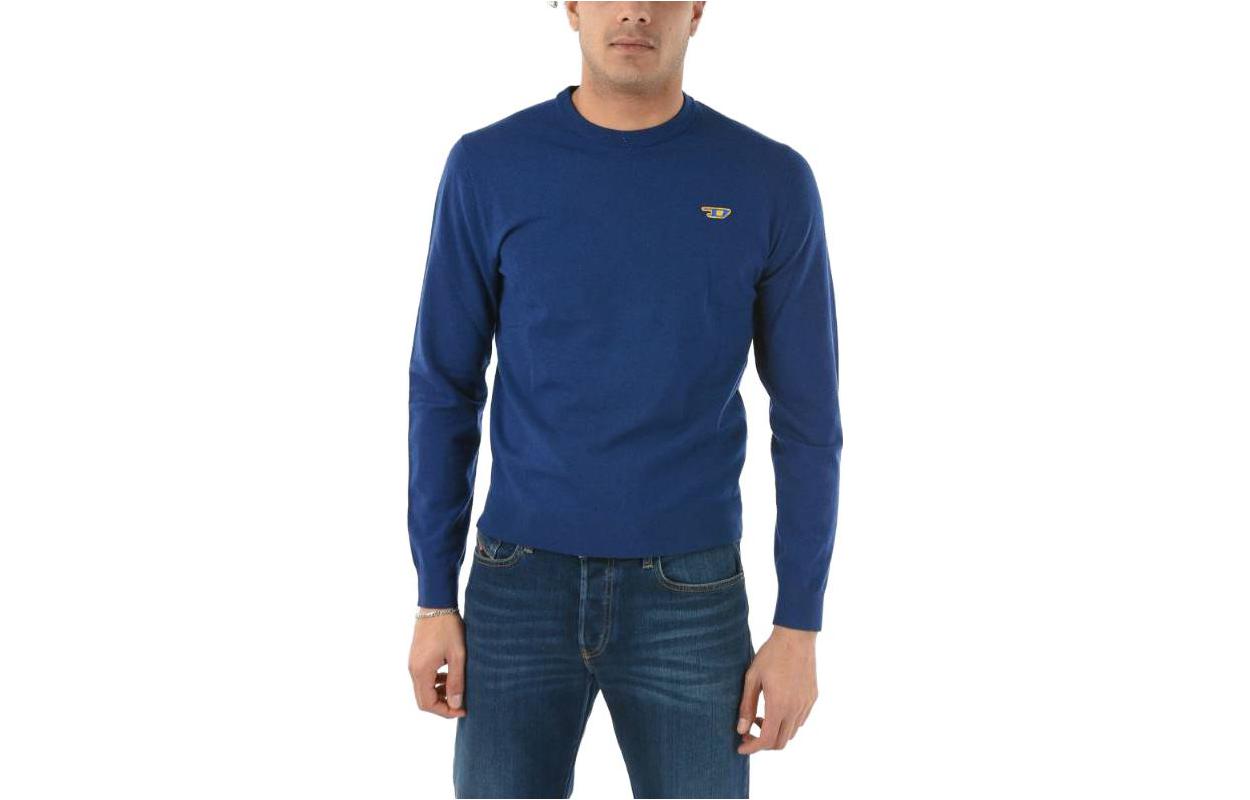 Diesel Crewneck Logo Pullover Sweatshirt Long Sleeve Blue A040840QDAM-8MG