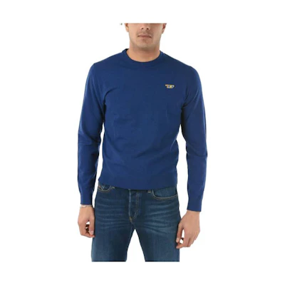 Diesel Crewneck Logo Pullover Sweatshirt Long Sleeve Blue A040840QDAM-8MG