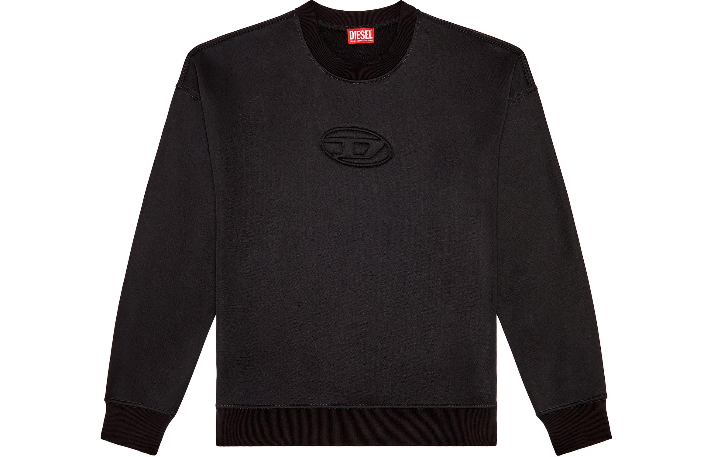 Diesel Embossed Oval-D Logo Crewneck Sweatshirt - Black A121100WHAK-9XX
