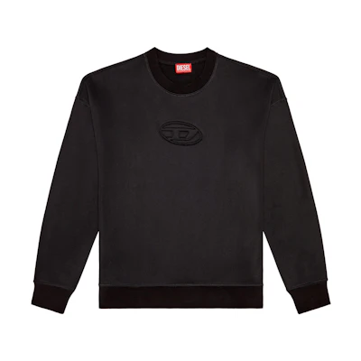 Diesel Embossed Oval-D Logo Crewneck Sweatshirt - Black A121100WHAK-9XX