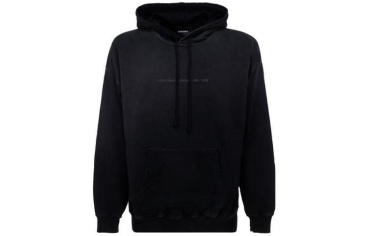 Diesel Faded Logo Hoodie Black Long Sleeve - Fall Collection A018730CBAM9XX