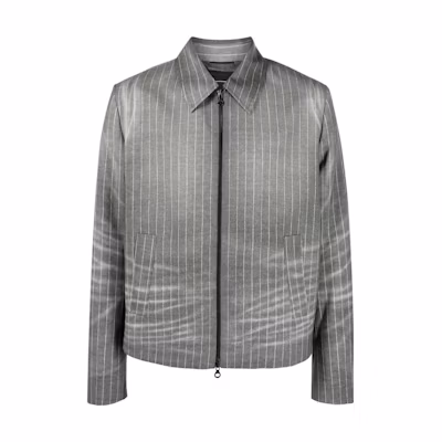 Diesel Faded Stripe Wool Jacket Gray Long-Sleeve Outerwear A116670GGAA-GREY