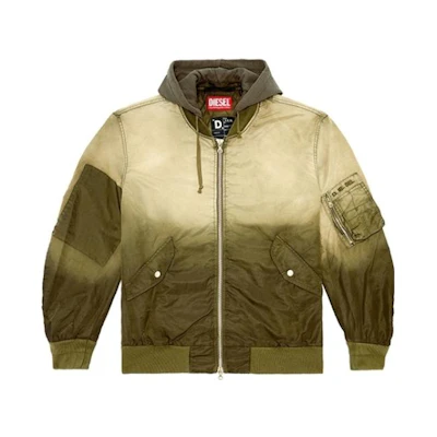 Diesel Fall Gradient Zip-Up Padded Hooded Jacket for Men A105000DNAR-5AF