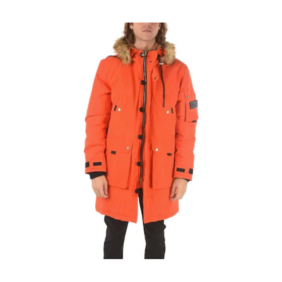 Diesel Faux Fur Trim Hooded Jacket A029940IDAP3BI
