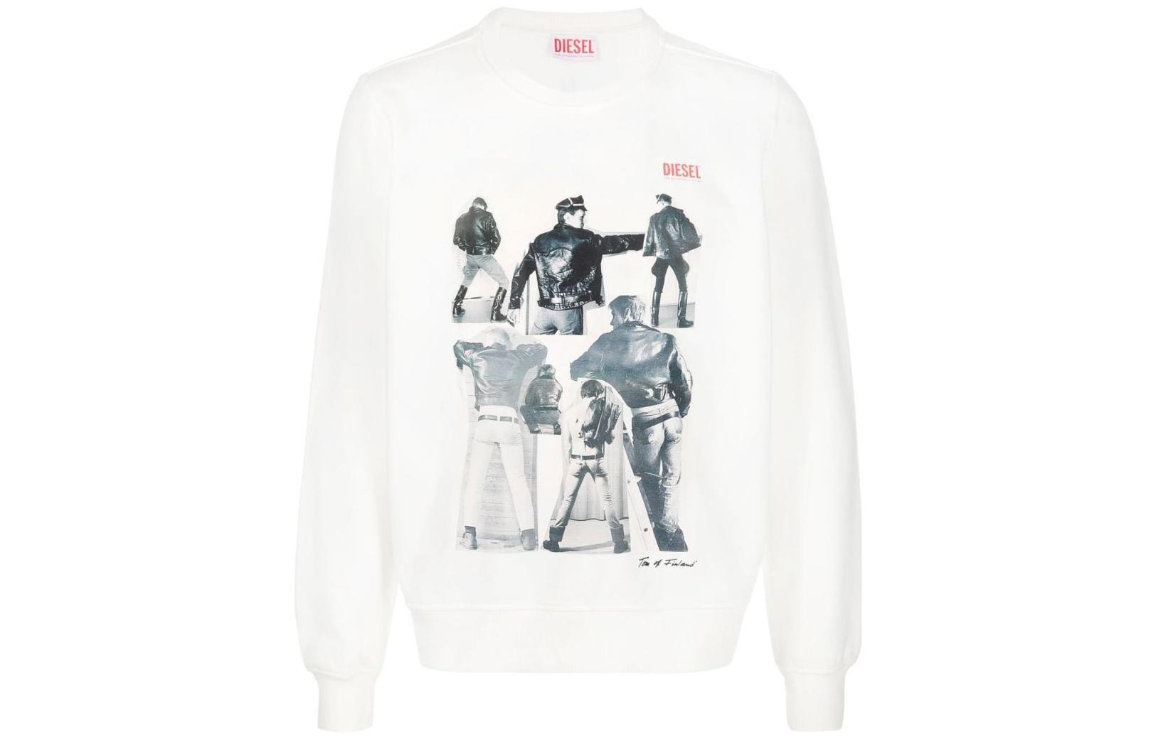 Diesel FS22 Graphic Print Sweatshirt Unisex White A075950AJIH141