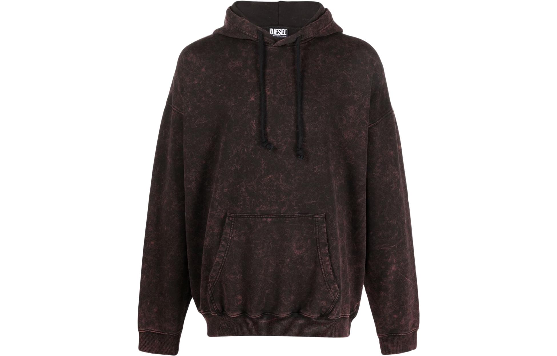 Diesel FW21 Brown Marble Pattern Pullover Hoodie A032330GCAD-3AQ