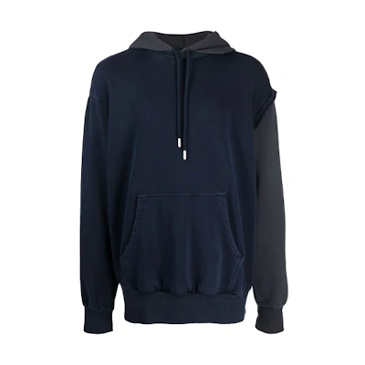 Diesel FW21 Colorblock Loose Fit Hoodie Deep Blue A027300BEAH86VA
