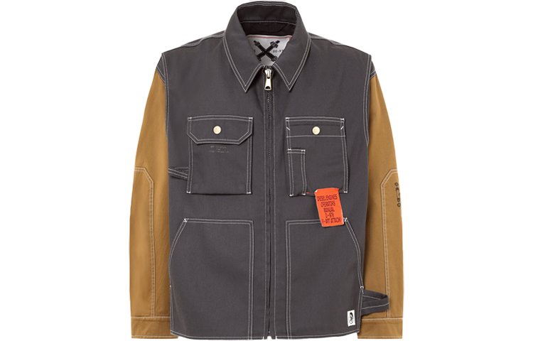 Diesel FW21 J-Howe-Ls Patchwork Jacket Men’s Gray A02681-0KCAG5IW