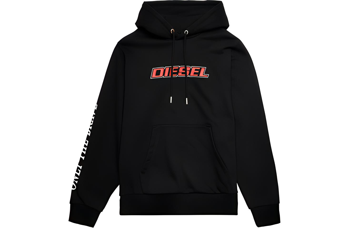Diesel FW21 Oversized Black Pullover Hoodie A029670HAYT9XX