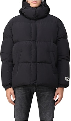 DIESEL FW22 Jaket Puff Lengan Panjang Hitam Hooded Down. A064230BFAQ9XX Order DIESEL FW22 Jaket Puff Lengan Panjang Hitam Hooded Down. A064230BFAQ9XX