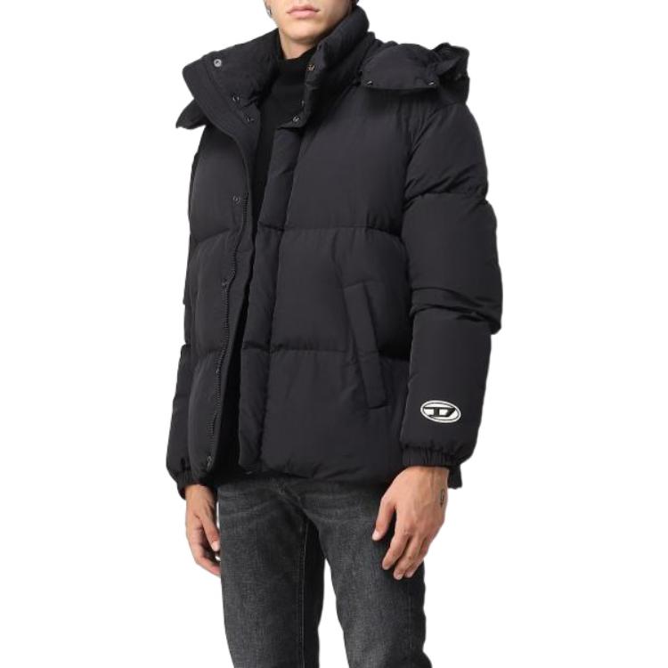 Purchase DIESEL FW22 Jaket Puff Lengan Panjang Hitam Hooded Down. A064230BFAQ9XX
