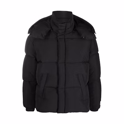 DIESEL FW22 Black Hooded Long-Sleeve Jacket Shirt. A068150AEAI9XX