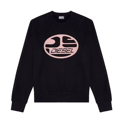 DIESEL FW22 Black Logo Graphic Long-Sleeve Sweatshirt A064940HAYT-BK