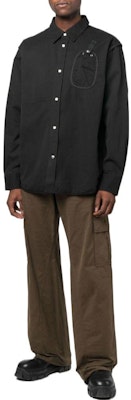 DIESEL FW22 Black Long Sleeve Shirt with Solid Color Chest Pocket. A062180JKKH9XX Lookbook DIESEL FW22 Black Long Sleeve Shirt with Solid Color Chest Pocket. A062180JKKH9XX