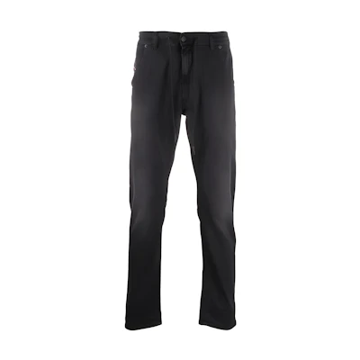 DIESEL FW22 Black Low-Rise Straight-Leg Jeans A000880670M900