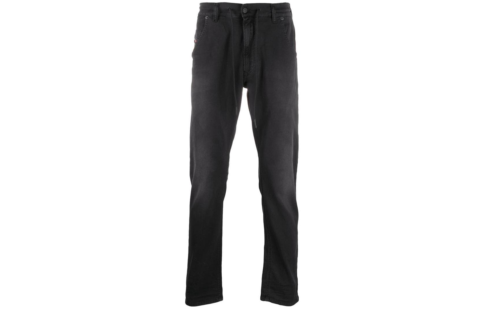 DIESEL FW22  Black Low-Rise Straight-Leg Jeans A000880670M900 圖 2