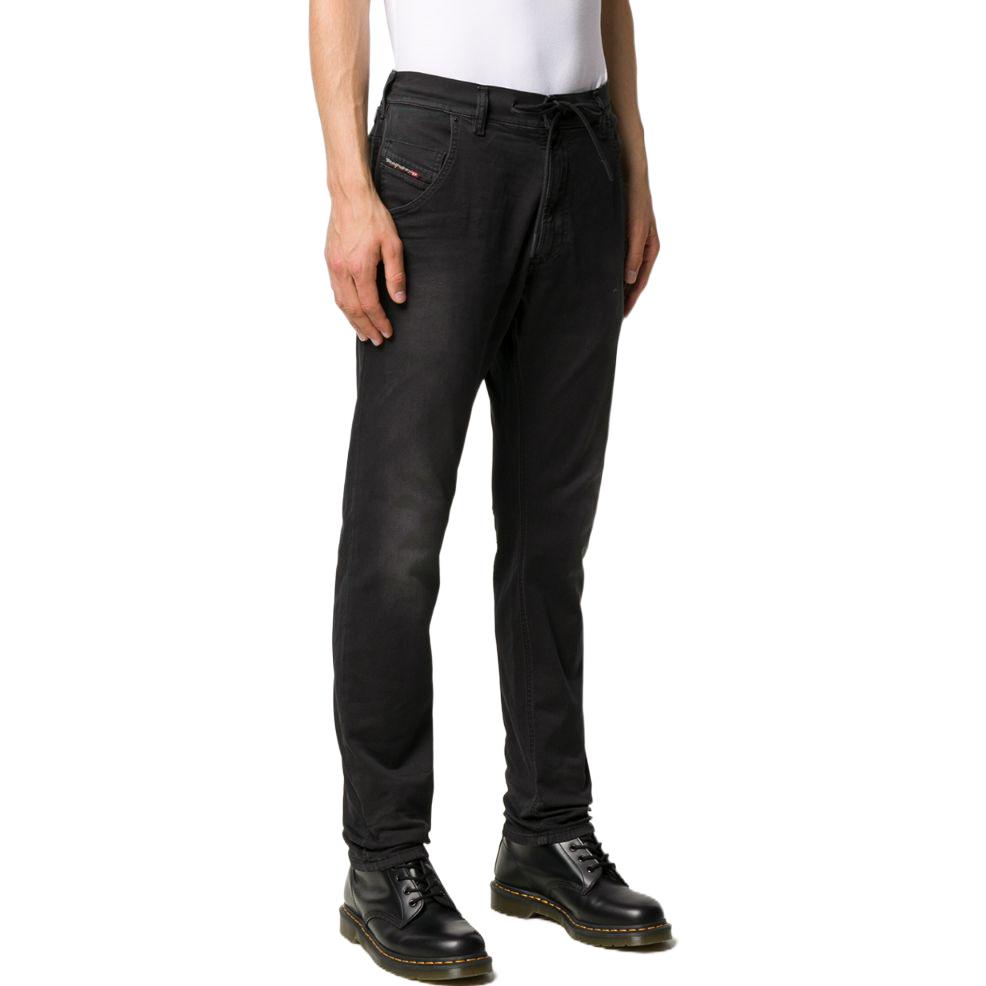 DIESEL FW22  Black Low-Rise Straight-Leg Jeans A000880670M900 圖 4