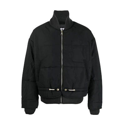DIESEL FW22 Black Solid Color Zip-Up Jacket Long Sleeve A061510AHAA9XX