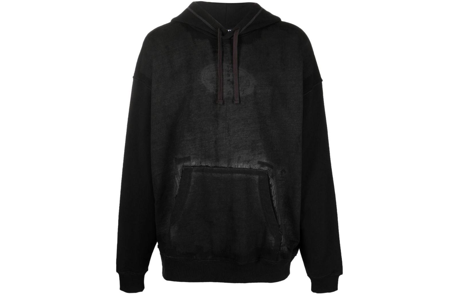 DIESEL FW22  Black Solid Logo Hoodie Long Sleeve Sweatshirt A063860DFAF9XX 圖 2