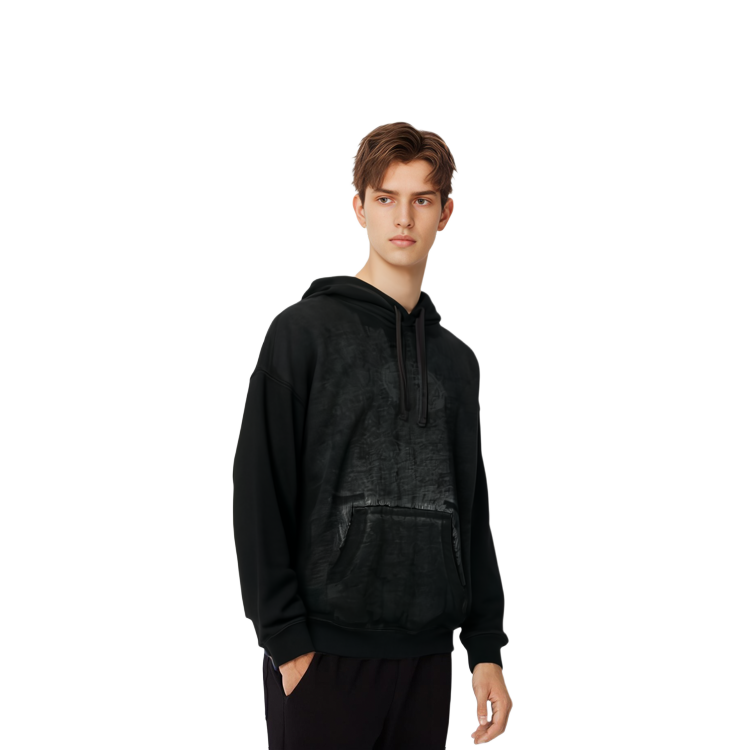 DIESEL FW22  Black Solid Logo Hoodie Long Sleeve Sweatshirt A063860DFAF9XX 圖 10