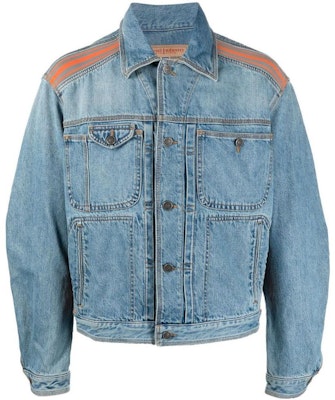 DIESEL FW22 Blue Denim Jacket with Side Stripes. A069310EIAW01 Buy DIESEL FW22 Blue Denim Jacket with Side Stripes. A069310EIAW01
