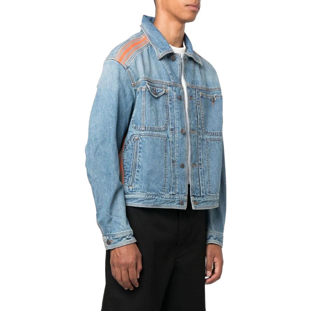 Purchase DIESEL FW22 Jaket Denim Biru dengan Jalur Sisi. A069310EIAW01