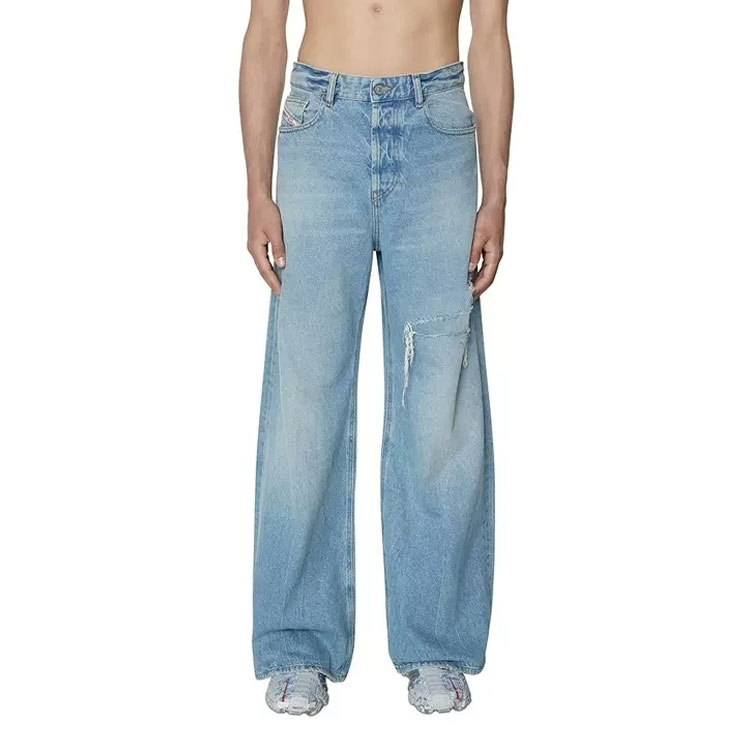 DIESEL FW22  Blue Flared Wide-Leg Jeans Casual Style A0637109E2501 圖 4