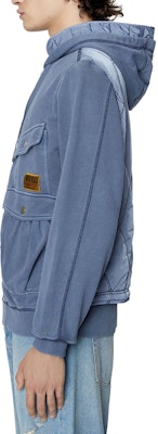 DIESEL FW22 藍色多口袋連帽拉鍊飛行夾克。 A063190LCAL8AR Purchase DIESEL FW22 藍色多口袋連帽拉鍊飛行夾克。 A063190LCAL8AR