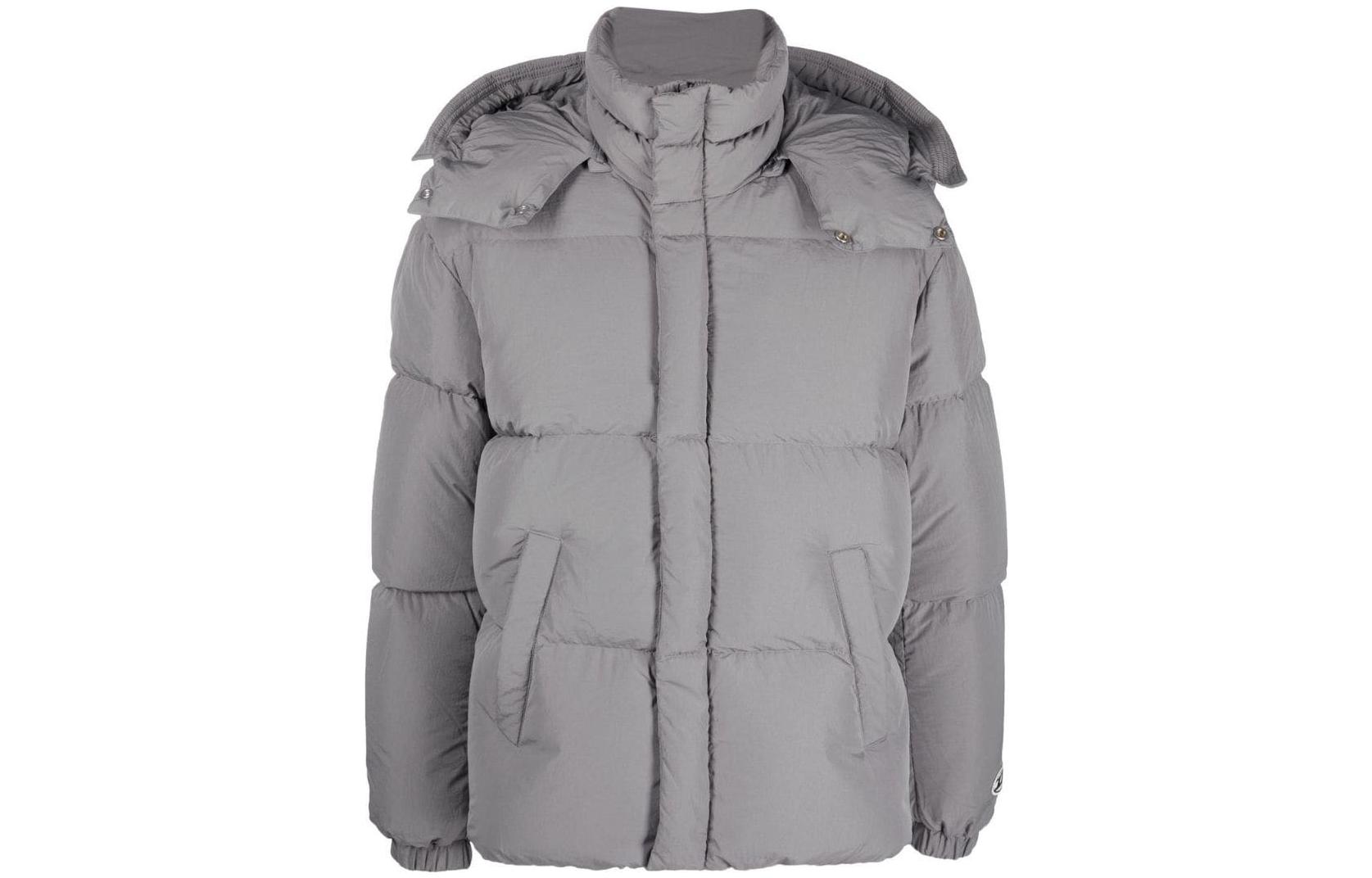 DIESEL FW22  Gray Hooded Down Jacket A062870AEAI98B