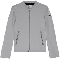 DIESEL FW22 Gray Logo Patch Long-Sleeve Jacket A062520IGAA-98B DIESEL FW22 Gray Logo Patch Long-Sleeve Jacket A062520IGAA-98B