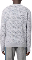 Shop DIESEL FW22 Logo Jacquard Knit Sweater Grey A082360PEAK81E