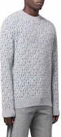 Purchase DIESEL FW22 Logo Jacquard Knit Sweater Grey A082360PEAK81E