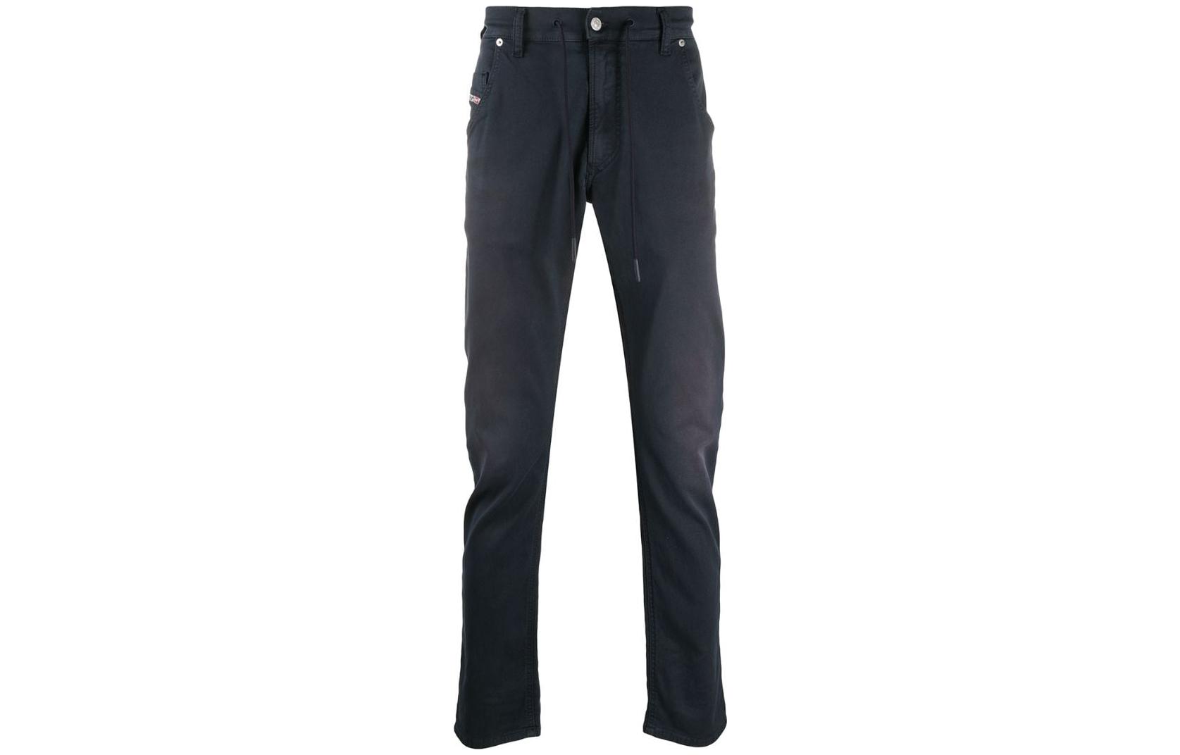 DIESEL FW22  Low-Rise Slim Fit Black Jeans with Lace-Up Design A000880670M8IE